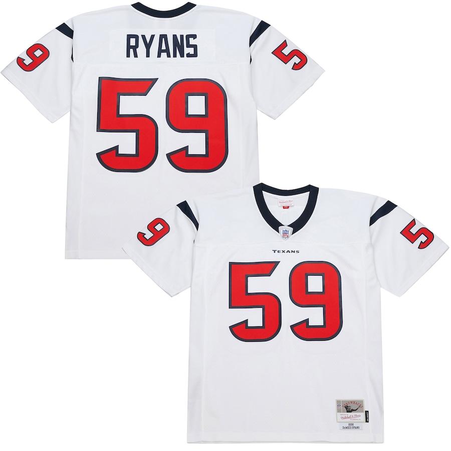 Men's Mitchell & Ness DeMeco Ryans White <b>Houston</b> Texans 2006 ...